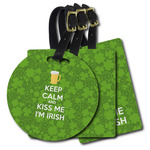 Kiss Me I'm Irish Plastic Luggage Tag