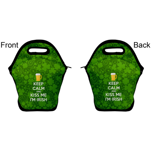 Kiss Me I'm Irish Lunch Bag - Front and Back