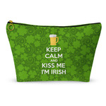 Kiss Me I'm Irish Makeup Bag - Large - 12.5"x7" (Personalized)