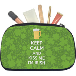 Kiss Me I'm Irish Makeup / Cosmetic Bag - Medium (Personalized)