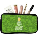 Kiss Me I'm Irish Makeup / Cosmetic Bag - Small (Personalized)
