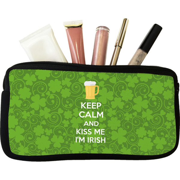 Custom Kiss Me I'm Irish Makeup / Cosmetic Bag (Personalized)