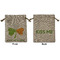 Kiss Me I'm Irish Medium Burlap Gift Bag - Front & Back