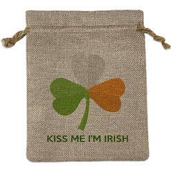 Kiss Me I'm Irish Burlap Gift Bag