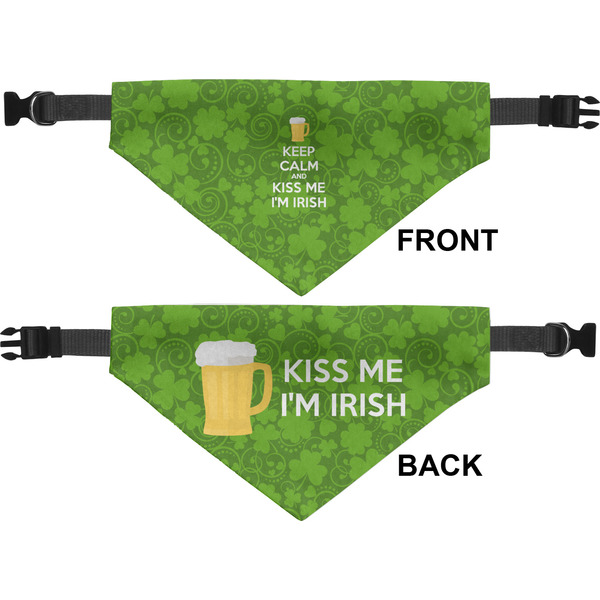 Kiss Me I'm Irish Medium Dog Bandana Approval