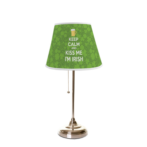 Kiss Me I'm Irish Poly Film Empire Lampshade - On Stand
