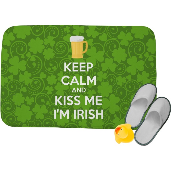 Custom Kiss Me I'm Irish Memory Foam Bath Mat (Personalized)