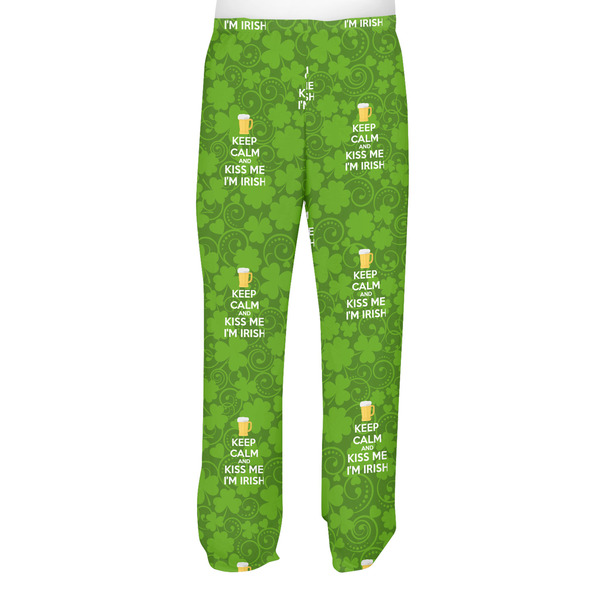 Kiss Me I'm Irish Men's Pjs Back - on model