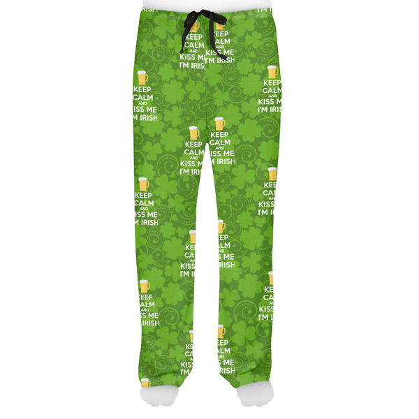 Kiss Me I'm Irish Men's Pjs Front - on model