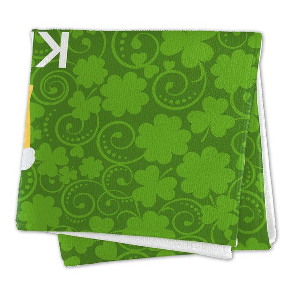 Kiss Me I'm Irish Microfiber Dish Rag - FOLDED (square)
