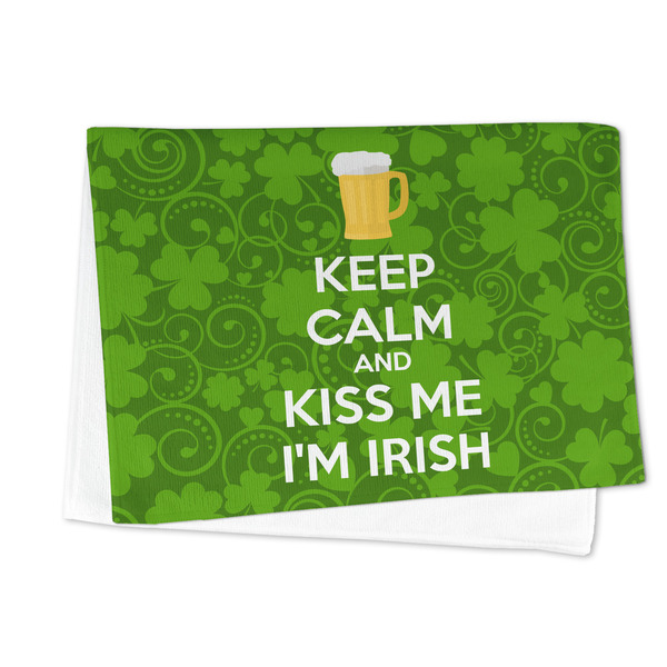 Kiss Me I'm Irish Microfiber Dish Towel - FOLDED HALF