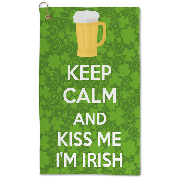 Custom Kiss Me I'm Irish Microfiber Golf Towel