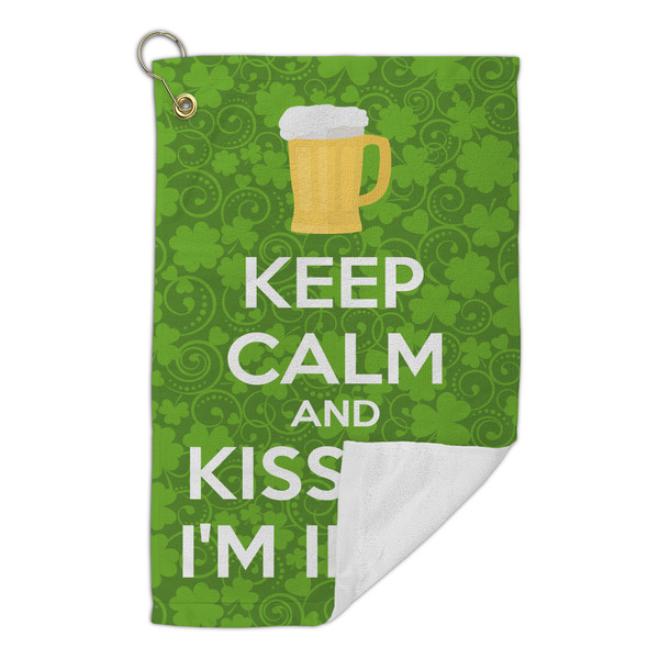 Kiss Me I'm Irish Microfiber Golf Towels Small - FRONT FOLDED
