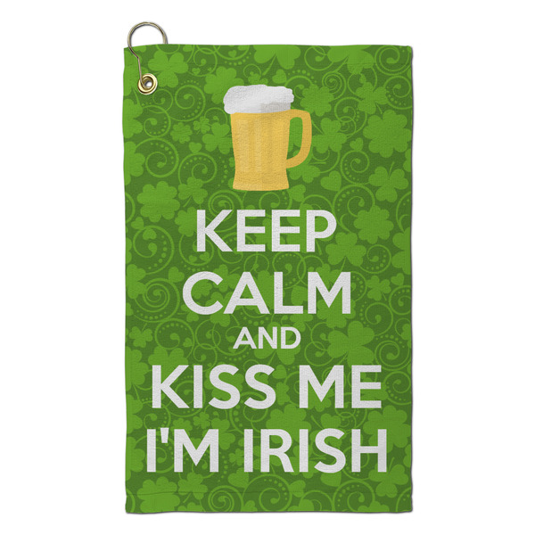 Custom Kiss Me I'm Irish Microfiber Golf Towel - Small