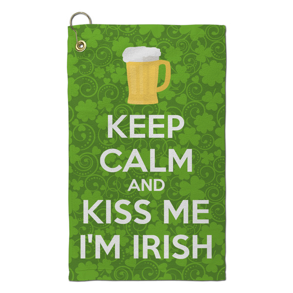 Custom Kiss Me I'm Irish Microfiber Golf Towel - Small