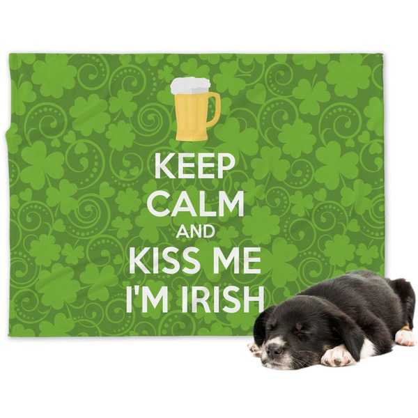 Custom Kiss Me I'm Irish Dog Blanket - Regular (Personalized)