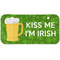 Kiss Me I'm Irish Mini/Bicycle License Plate (2 Holes)
