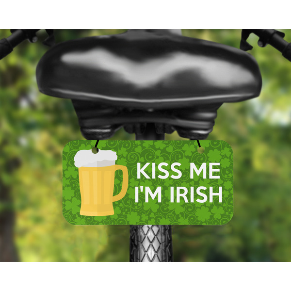 Kiss Me I'm Irish Mini License Plate on Bicycle - LIFESTYLE Two holes