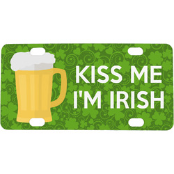 Kiss Me I'm Irish Mini / Bicycle License Plate (4 Holes)