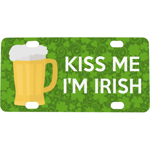 Custom Kiss Me I'm Irish Mini / Bicycle License Plate (4 Holes)