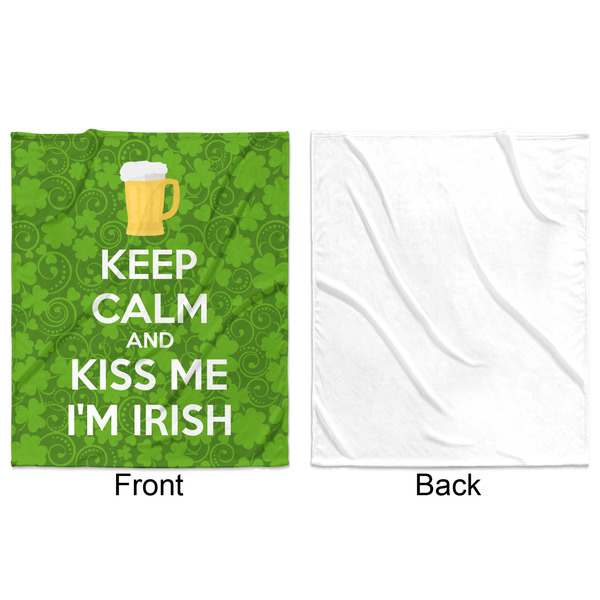 Kiss Me I'm Irish Minky Blanket - 50"x60" - Single Sided - Front & Back