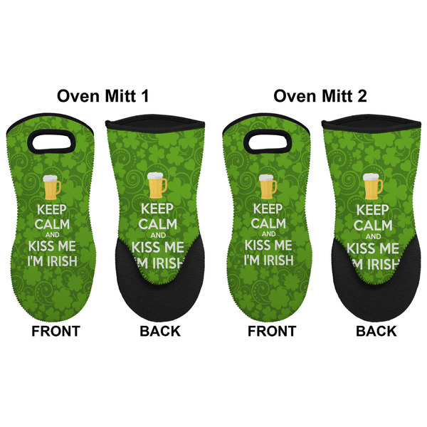 Kiss Me I'm Irish Neoprene Oven Mitt - Set of 2 - Approval