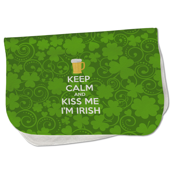 Custom Kiss Me I'm Irish Burp Cloth - Fleece