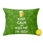 Kiss Me I'm Irish Outdoor Throw Pillow (Rectangular) (Personalized)