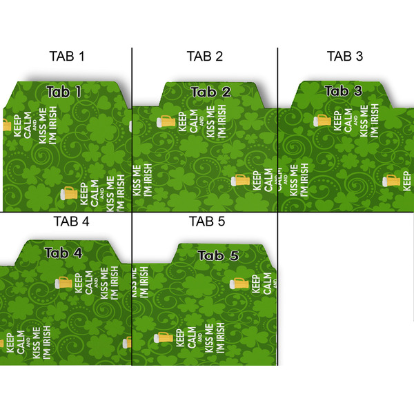 Kiss Me I'm Irish Page Dividers - Set of 5 - Approval