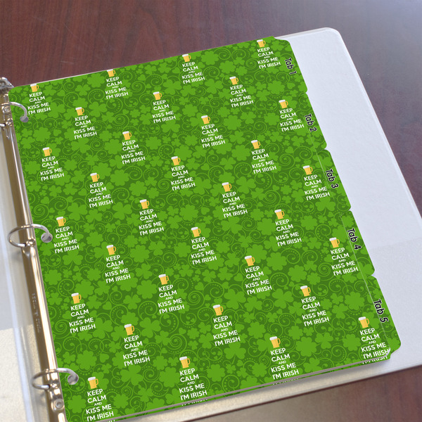 Kiss Me I'm Irish Page Dividers - Set of 5 - In Context