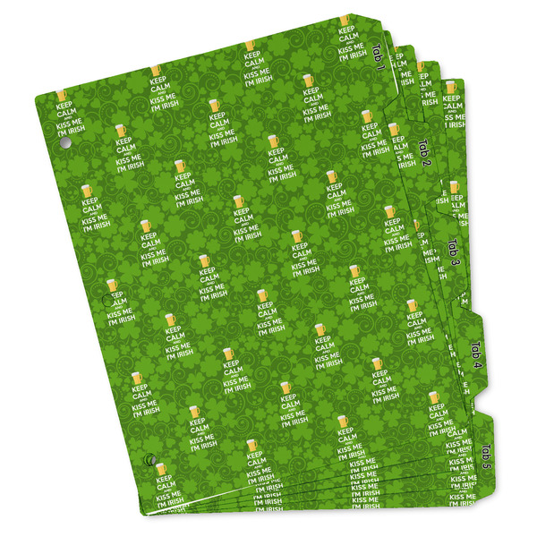 Custom Kiss Me I'm Irish Binder Tab Divider - Set of 5