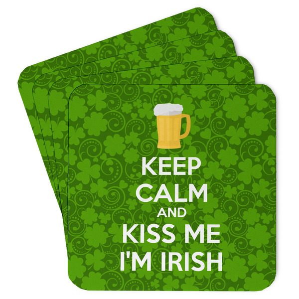 Custom Kiss Me I'm Irish Paper Coasters