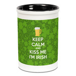Kiss Me I'm Irish Ceramic Pencil Holders - Black