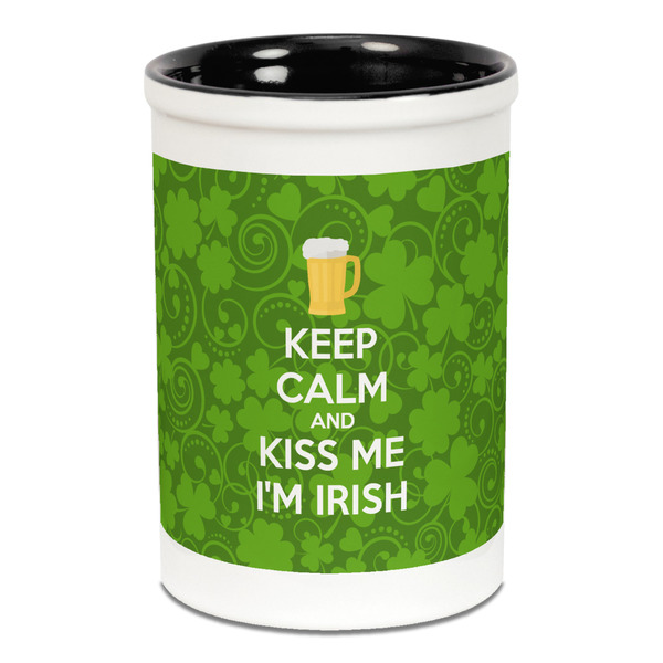 Kiss Me I'm Irish Pencil Holder - Black