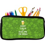 Kiss Me I'm Irish Neoprene Pencil Case - Small