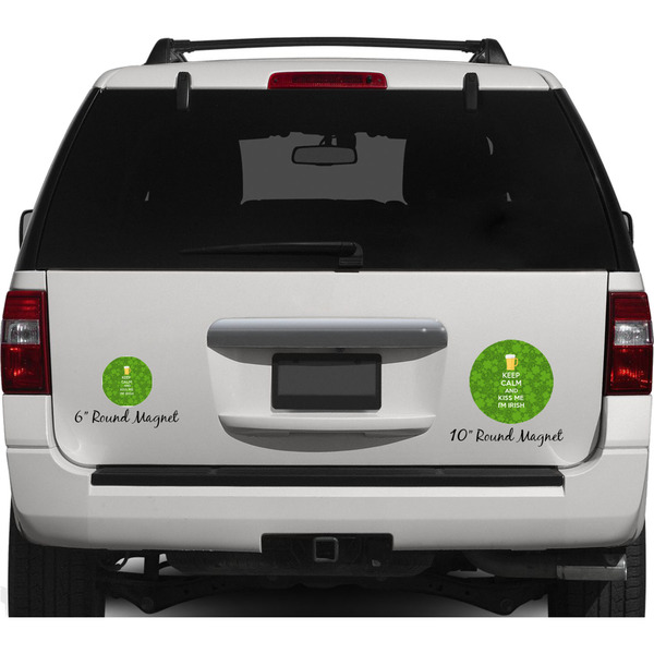 Kiss Me I'm Irish Personalized Car Magnets on Ford Explorer