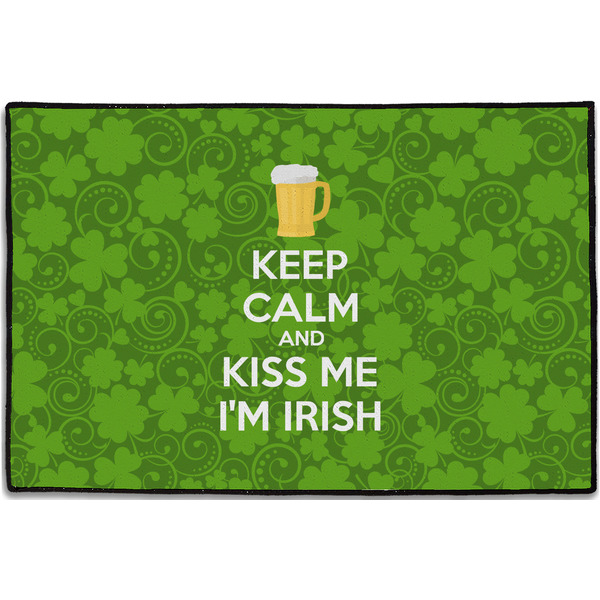 Custom Kiss Me I'm Irish Door Mat - 36"x24" (Personalized)