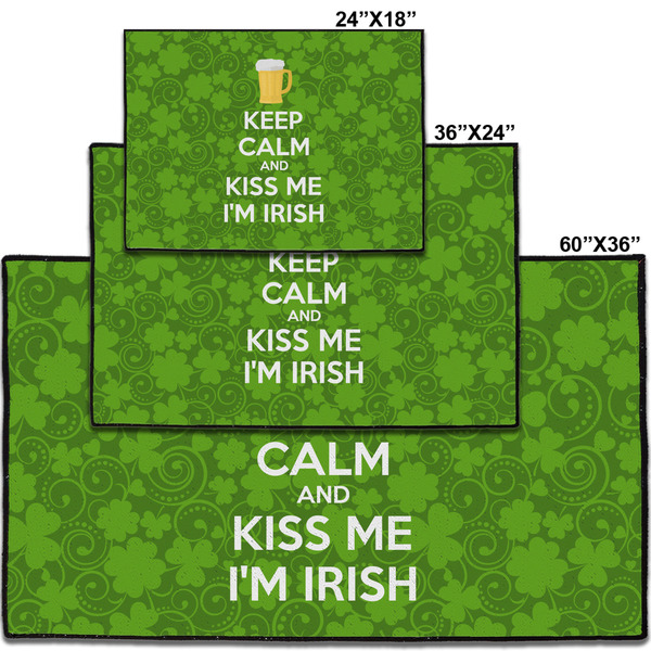 Kiss Me I'm Irish Personalized Door Mat - Group Parent IMF