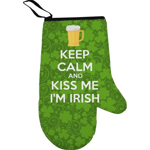 Custom Kiss Me I'm Irish Right Oven Mitt (Personalized)