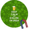 Kiss Me I'm Irish Round Fridge Magnet
