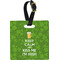 Kiss Me I'm Irish Plastic Luggage Tag - Square