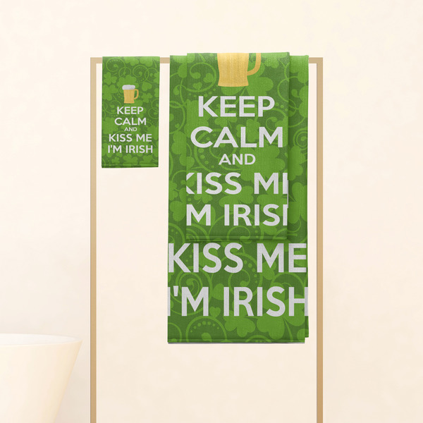 Kiss Me I'm Irish Personalized Towel Set