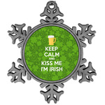 Kiss Me I'm Irish Vintage Snowflake Ornament