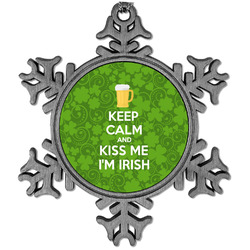 Kiss Me I'm Irish Vintage Snowflake Ornament
