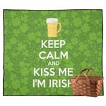 Kiss Me I'm Irish Outdoor Picnic Blanket (Personalized)
