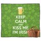 Kiss Me I'm Irish Picnic Blanket - Flat - With Basket