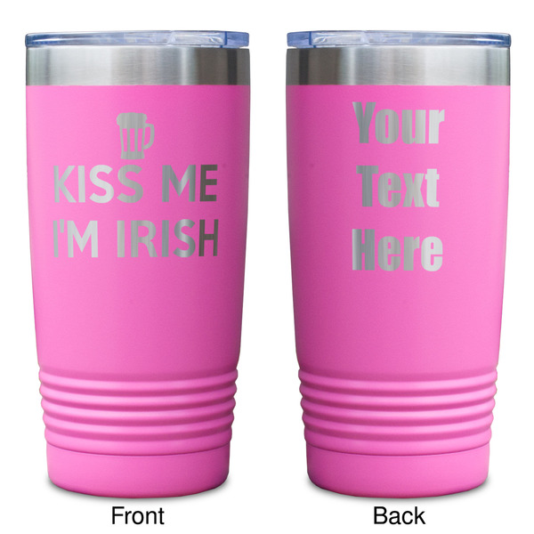 Kiss Me I'm Irish Pink Polar Camel Tumbler - 20oz - Double Sided - Approval
