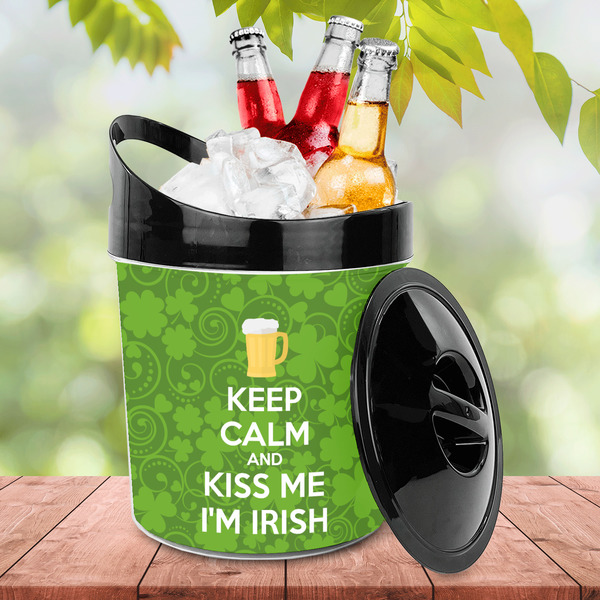 Kiss Me I'm Irish Plastic Ice Bucket - LIFESTYLE