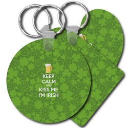 Kiss Me I'm Irish Plastic Keychain