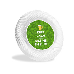 Kiss Me I'm Irish Plastic Party Appetizer & Dessert Plates - 6"